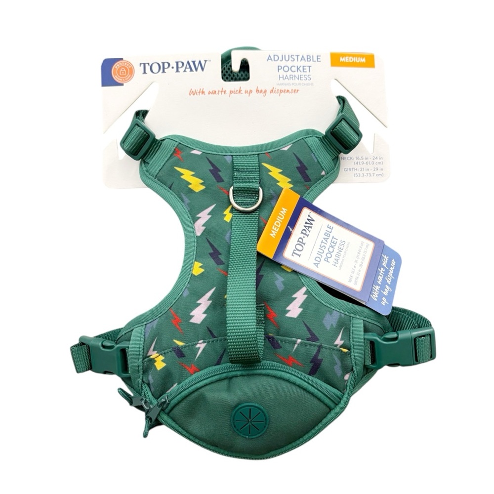 NWT Top Paw Lightning Bolt Pocket Harness